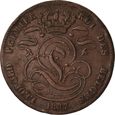 Moneta, Belgio, Leopold I, 5 Centimes, 1837, MB+, Rame, KM:5.1