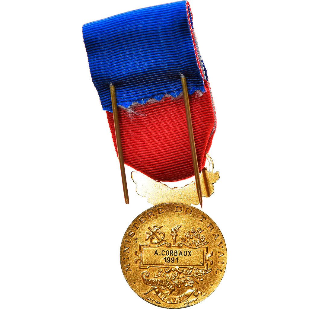 France, Médaille d'honneur du travail, Medal, 1991, Excellent Quality, Borrel