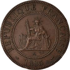 Coin, FRENCH INDO-CHINA, Cent, 1885, Paris, EF(40-45), Bronze, KM:1, Lecompte:37