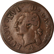 Moneda, Francia, Louis XVI, Liard, Liard, 1782, Aix, MBC, Cobre, KM:585.15