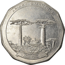 Coin, Madagascar, 50 Ariary, 1996, Paris, AU(55-58), Stainless Steel, KM:25.1