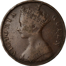 Moneta, Hong Kong, Victoria, Cent, 1876, MB, Bronzo, KM:4.1