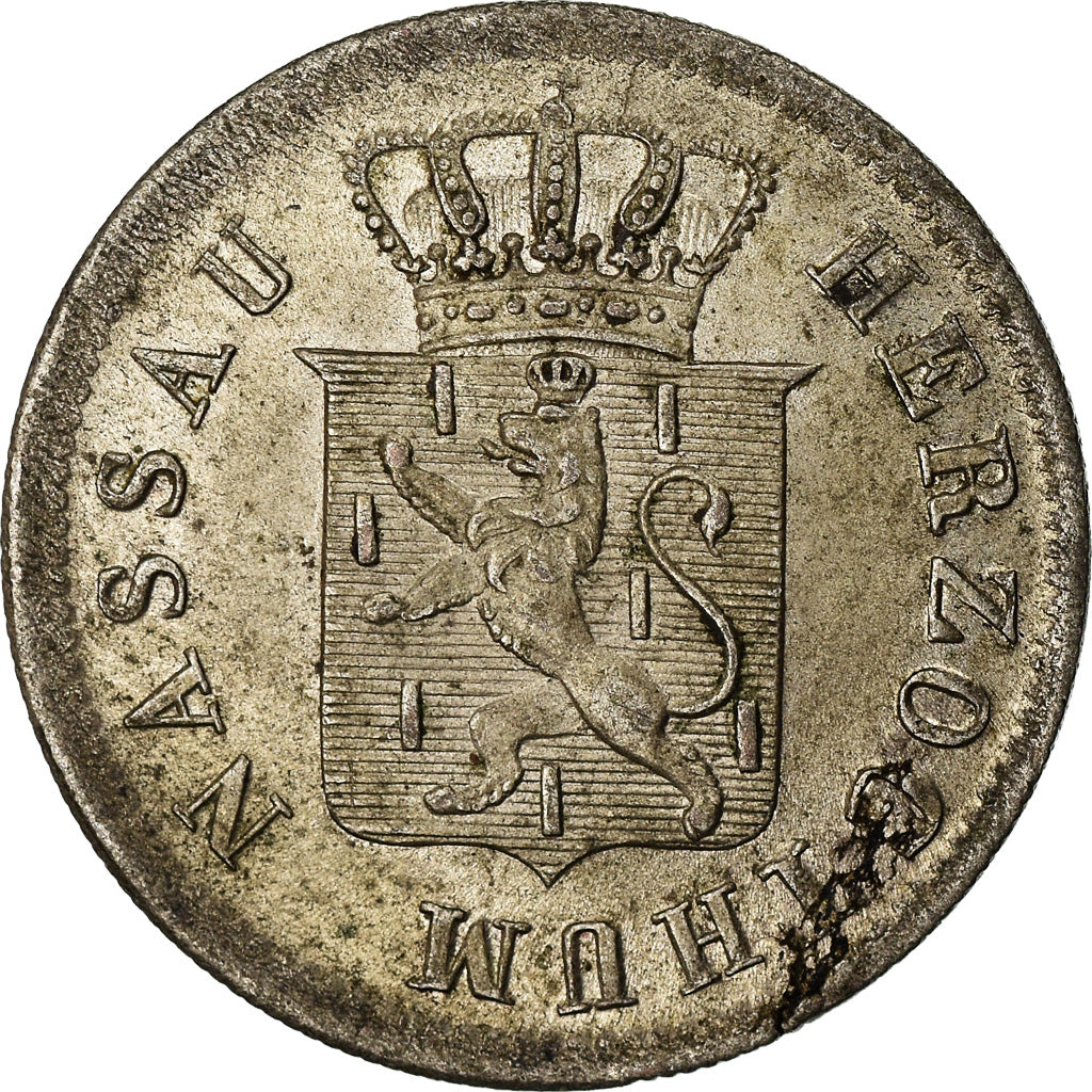 Moneta, Stati tedeschi, NASSAU, Adolph, 3 Kreuzer, 1842, Wiesbaden, SPL