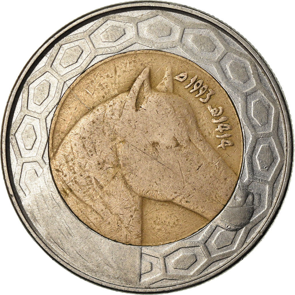 Coin, Algeria, 100 Dinars, 1993, Algiers, VF(30-35), Bi-Metallic, KM:132