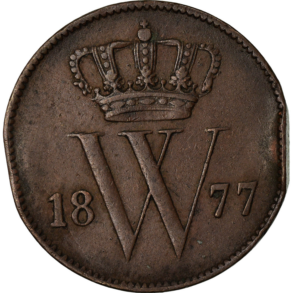 Monnaie, Pays-Bas, William III, Cent, 1877, TB, Cuivre, KM:100