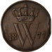 Monnaie, Pays-Bas, William III, Cent, 1877, TB, Cuivre, KM:100