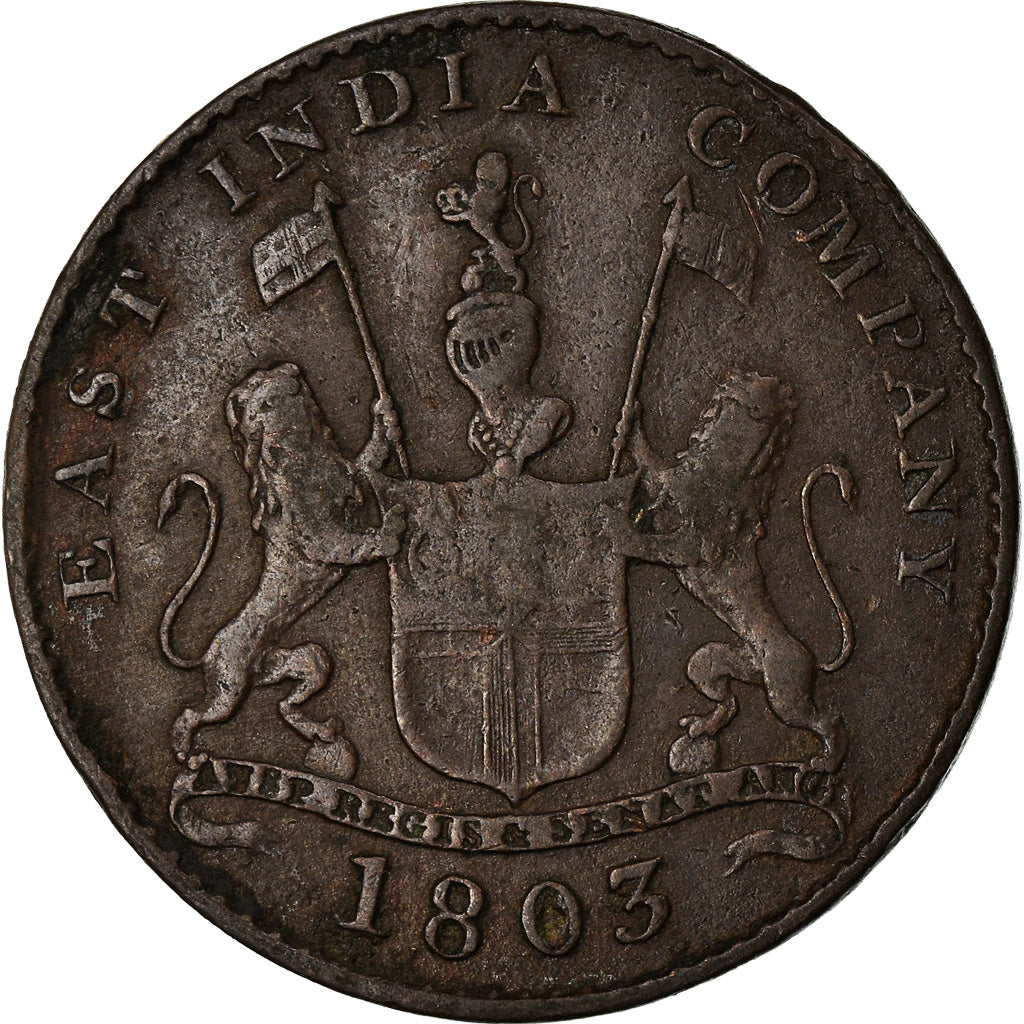 Monnaie, INDIA-BRITISH, MADRAS PRESIDENCY, 5 Cash, 1 Falus, 1803, Soho Mint