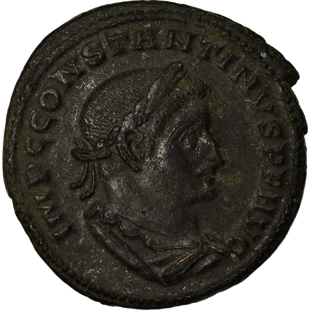 Constantine I, Follis, 307, Lugdunum, Brązowy, EF(40-45), RIC:241