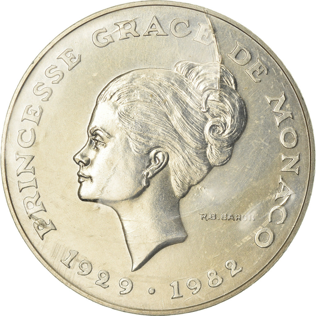 Münze, Monaco, Grace de Monaco, 10 Francs, 1982, Pessac, ESSAI, STGL, Silber