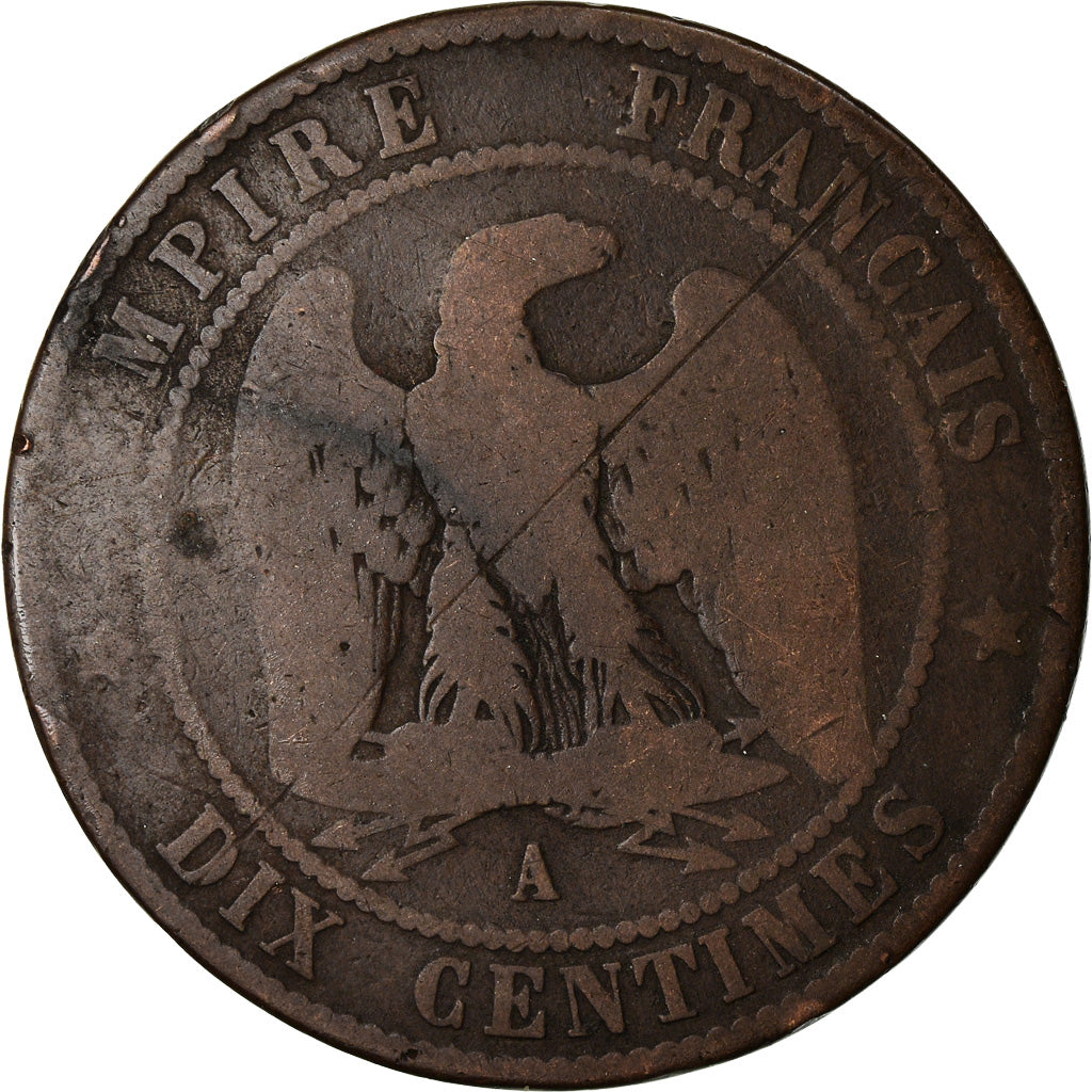 Coin, France, Napoleon III, Napoléon III, 10 Centimes, 1854, Paris, VF(20-25)