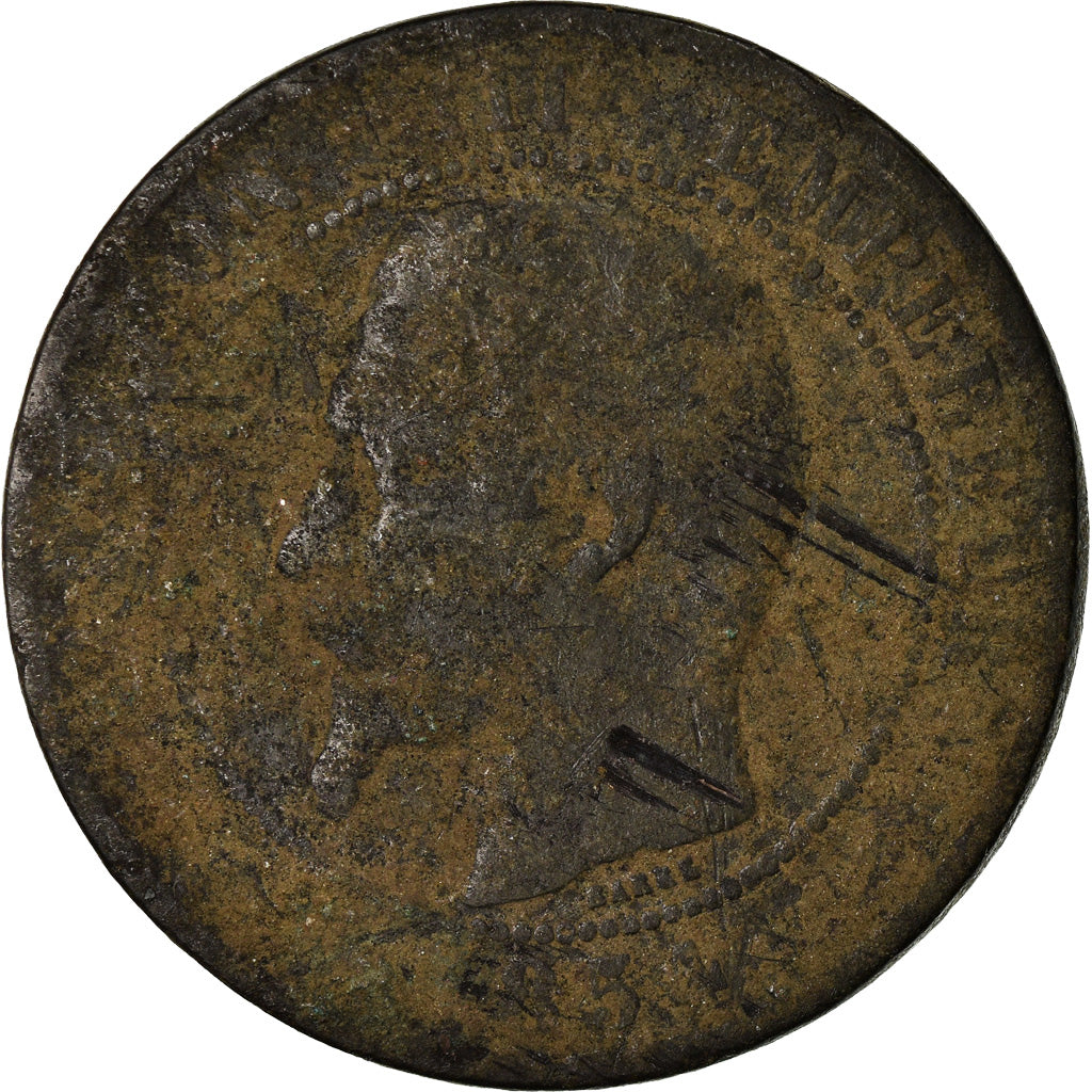 Moneta, Francja, Napoleon III, Napoléon III, 10 Centimes, 1854, Strasbourg