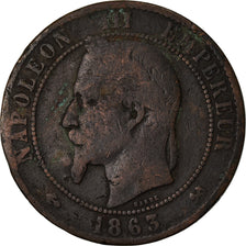 Monnaie, France, Napoleon III, Napoléon III, 10 Centimes, 1863, Bordeaux, B+