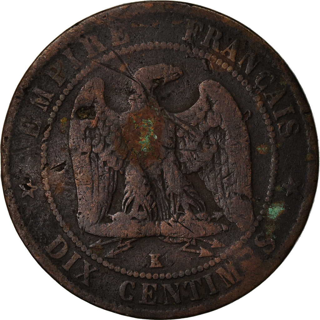 Monnaie, France, Napoleon III, Napoléon III, 10 Centimes, 1863, Bordeaux, B+
