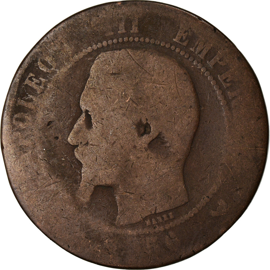 Moneta, Francia, Napoleon III, 10 Centimes, 1856, Lille, B+