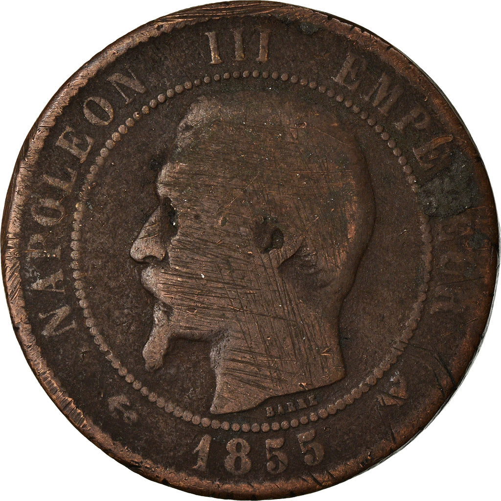 Coin, France, Napoleon III, Napoléon III, 10 Centimes, 1855, Lille, F(12-15)