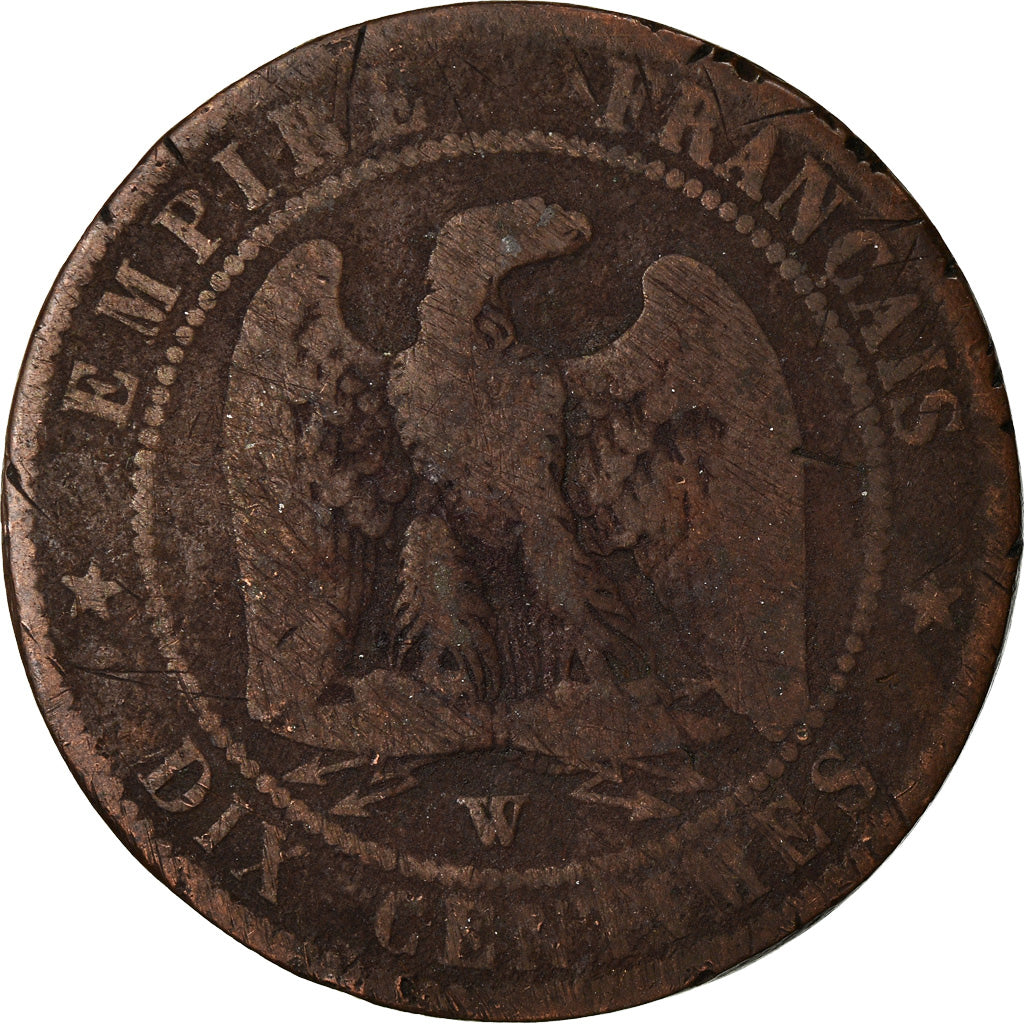 Coin, France, Napoleon III, Napoléon III, 10 Centimes, 1855, Lille, F(12-15)