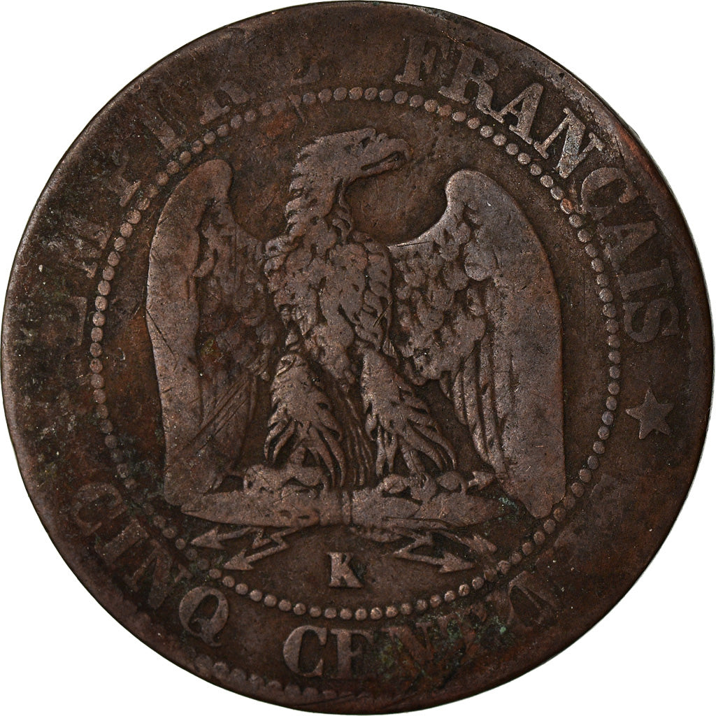 Coin, France, Napoleon III, Napoléon III, 5 Centimes, 1854, Bordeaux, F(12-15)