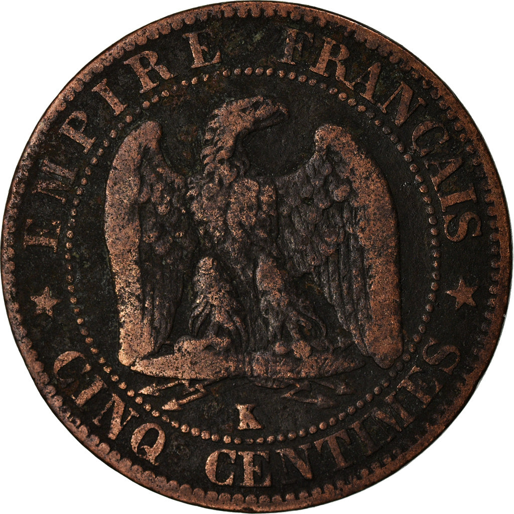Coin, France, Napoleon III, Napoléon III, 5 Centimes, 1854, Bordeaux, F(12-15)