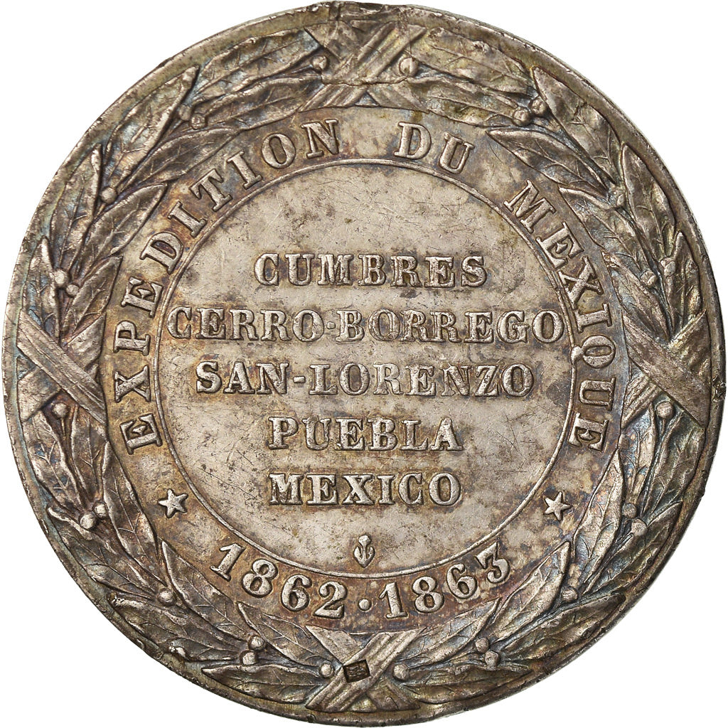 France, Napoléon III, Expédition du Méxique, History, Médaille, 1862-1863