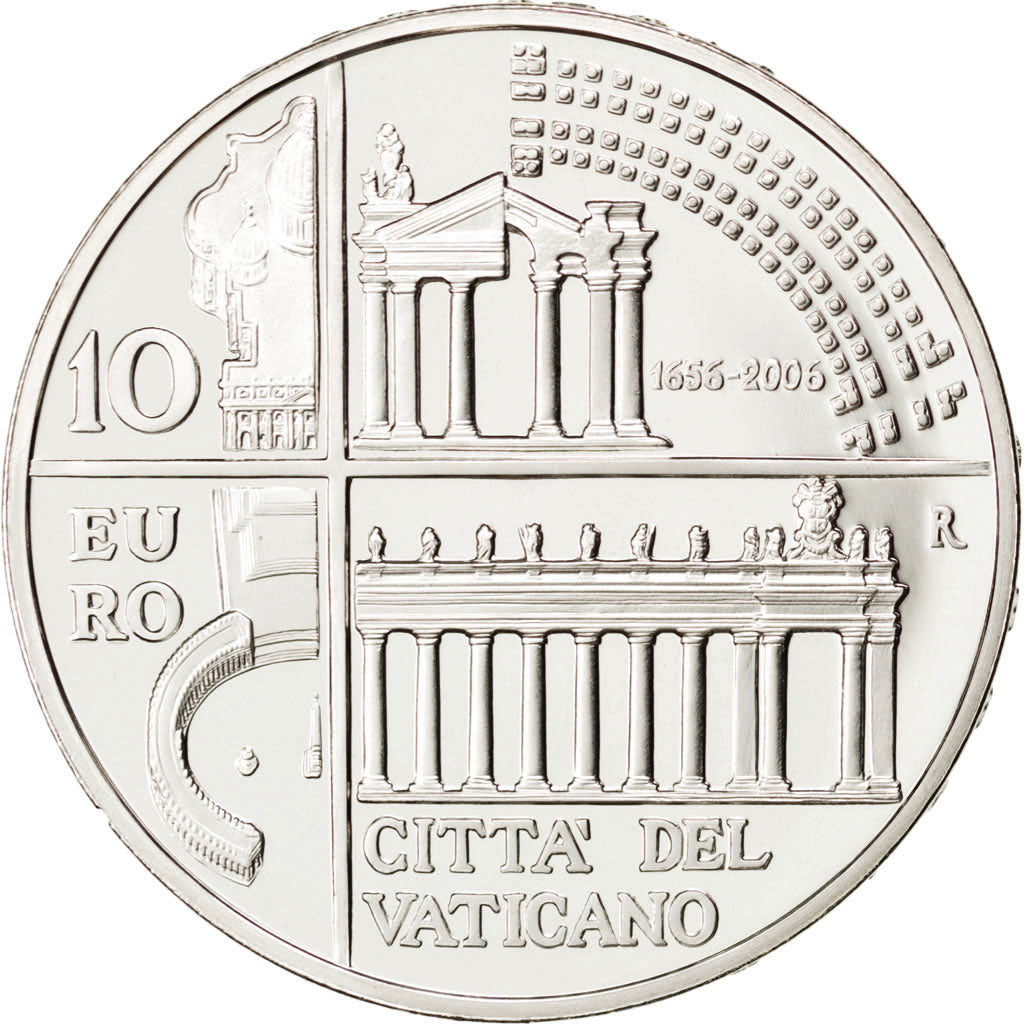 VATICAN CITY, 10 Euro, 2006, Rome, KM #396, MS(65-70), Silver, 34, 22.00