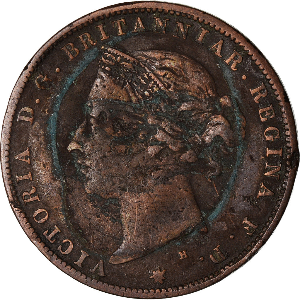 Munten, Jersey, Victoria, 1/24 Shilling, 1877, FR, Bronze, KM:7
