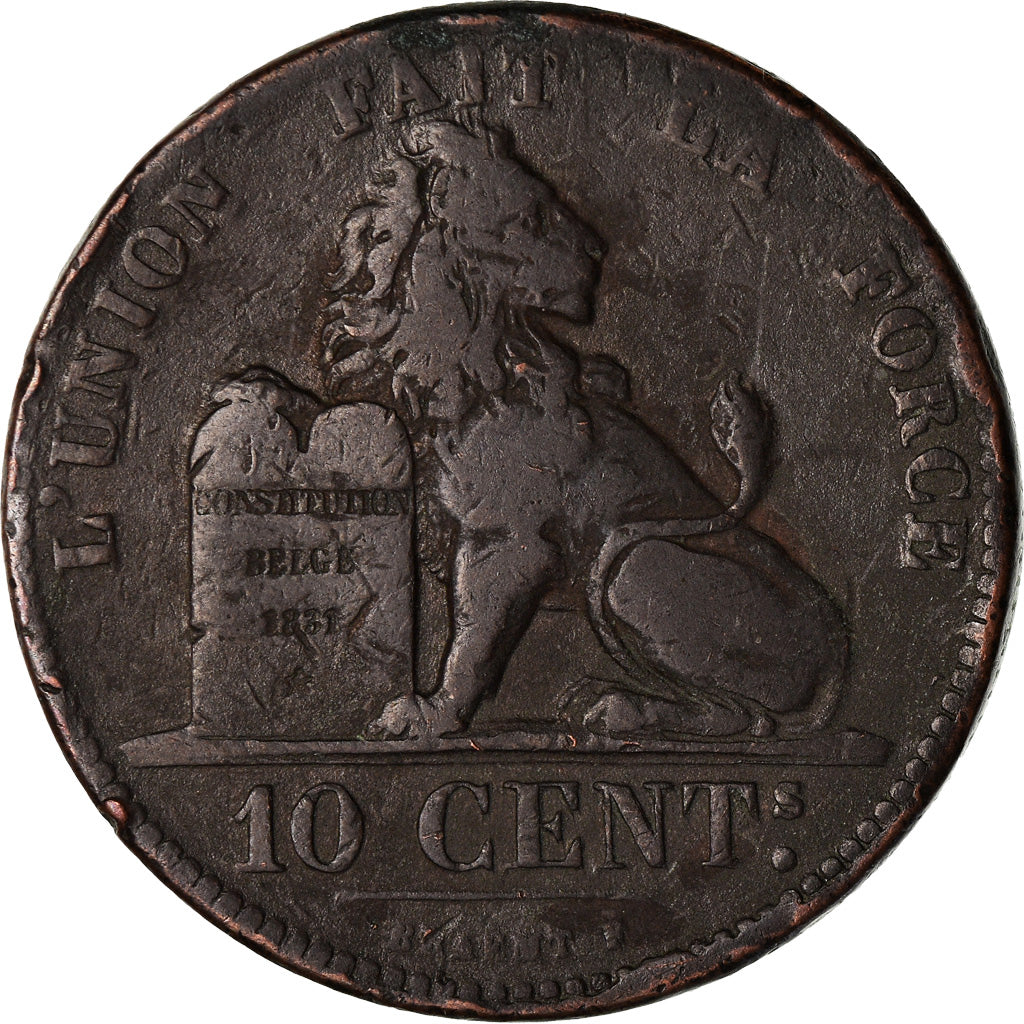 Münze, Belgien, Leopold I, 10 Centimes, 1832, S+, Kupfer, KM:2.1
