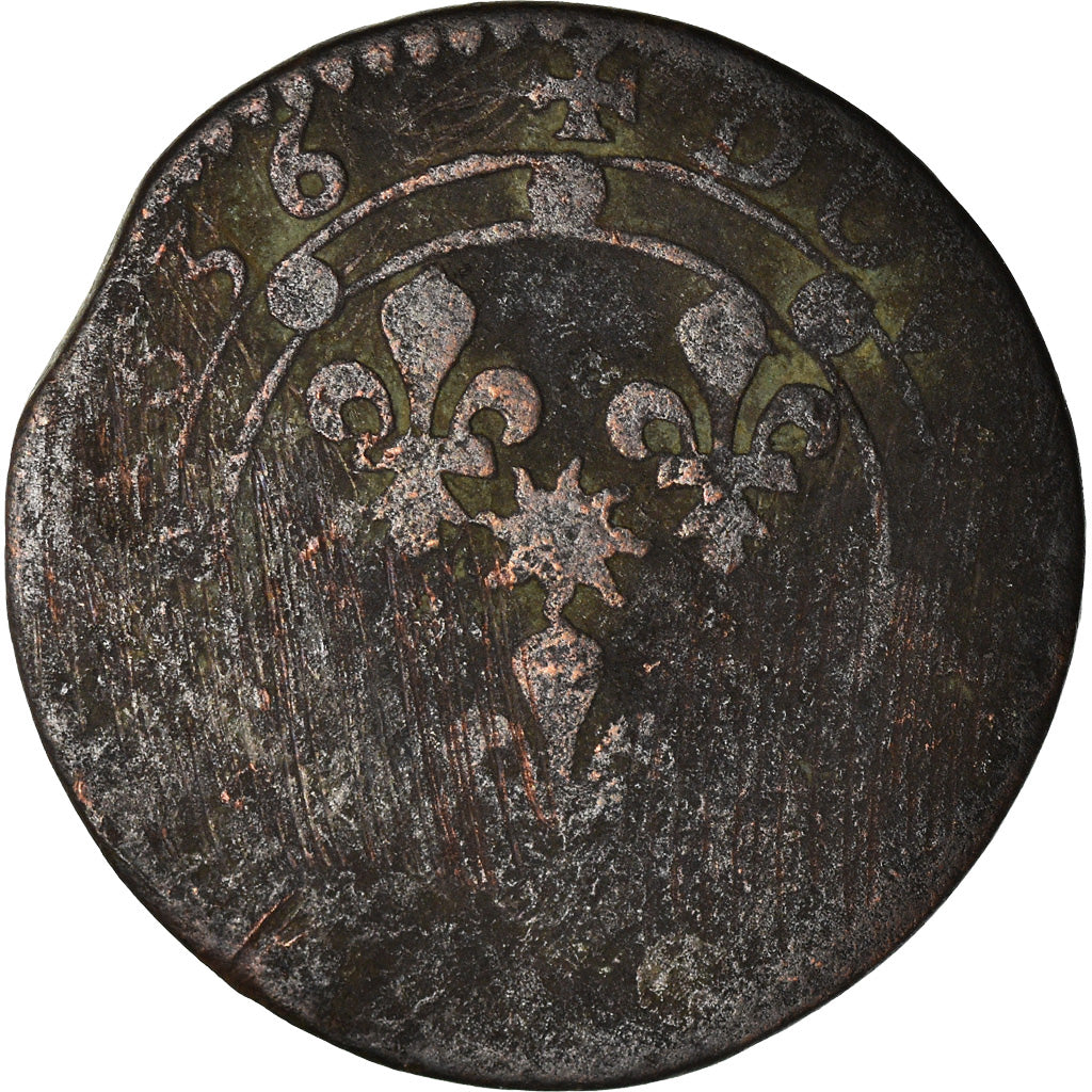 Münze, Frankreich, Ardennes, Charles de Gonzague, Double Tournois, 1636