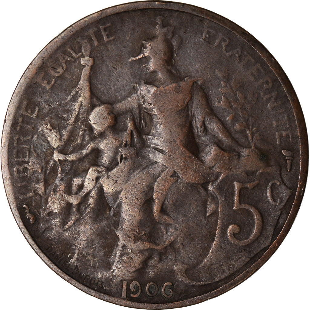 Coin, France, Dupuis, 5 Centimes, 1906, Paris, VF(30-35), Bronze, KM:842