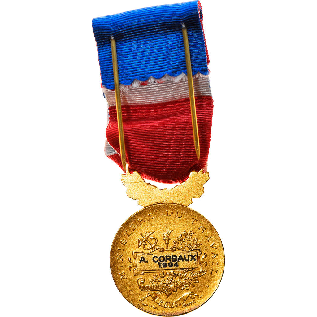 France, Médaille d'honneur du travail, Medal, 1994, Excellent Quality, Borrel