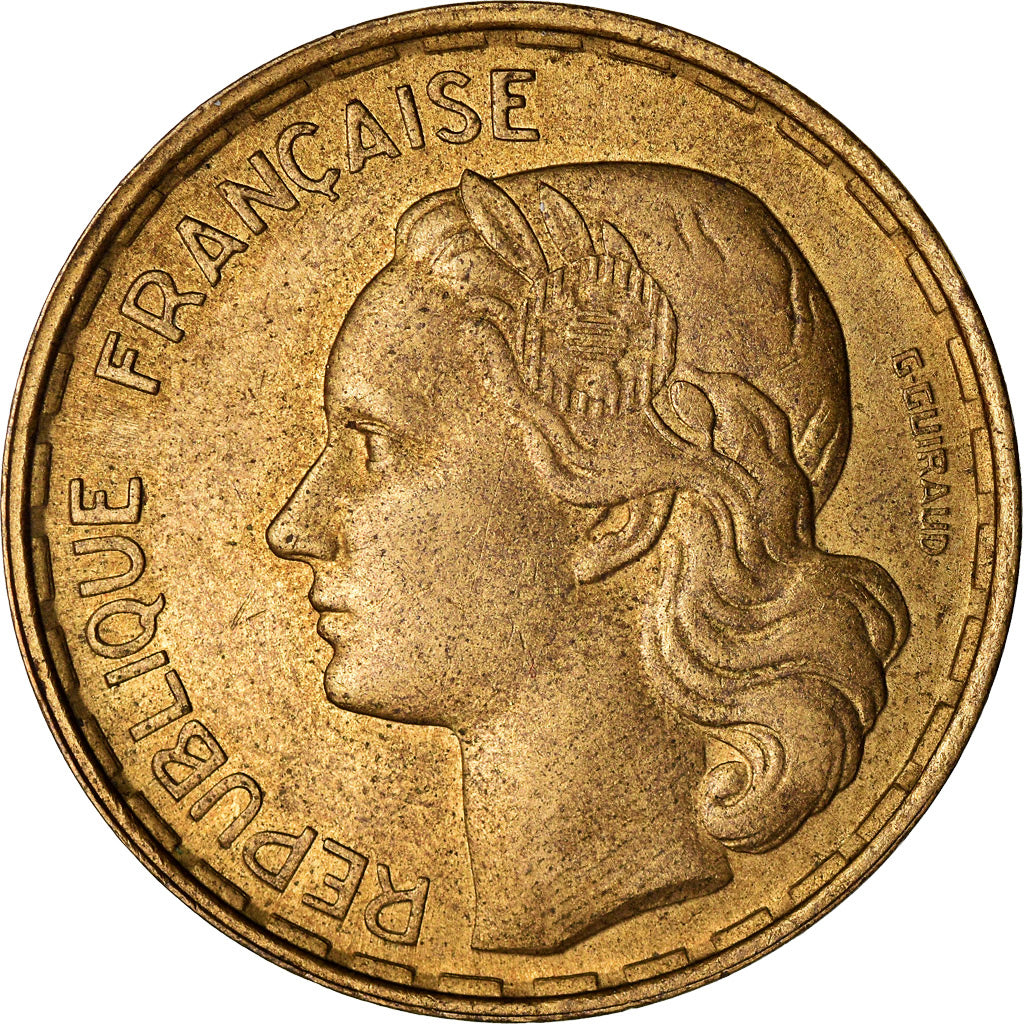Moneta, Francja, Guiraud, 50 Francs, 1954, Beaumont - Le Roger, AU(50-53)