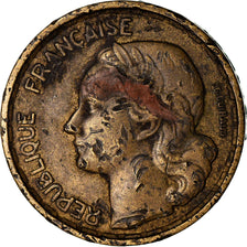 Moneda, Francia, Guiraud, 10 Francs, 1954, Paris, BC+, Aluminio - bronce