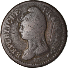 Moneta, Francja, Dupré, Decime, AN 8, Strasbourg, VF(20-25), Bronze, KM:644.4