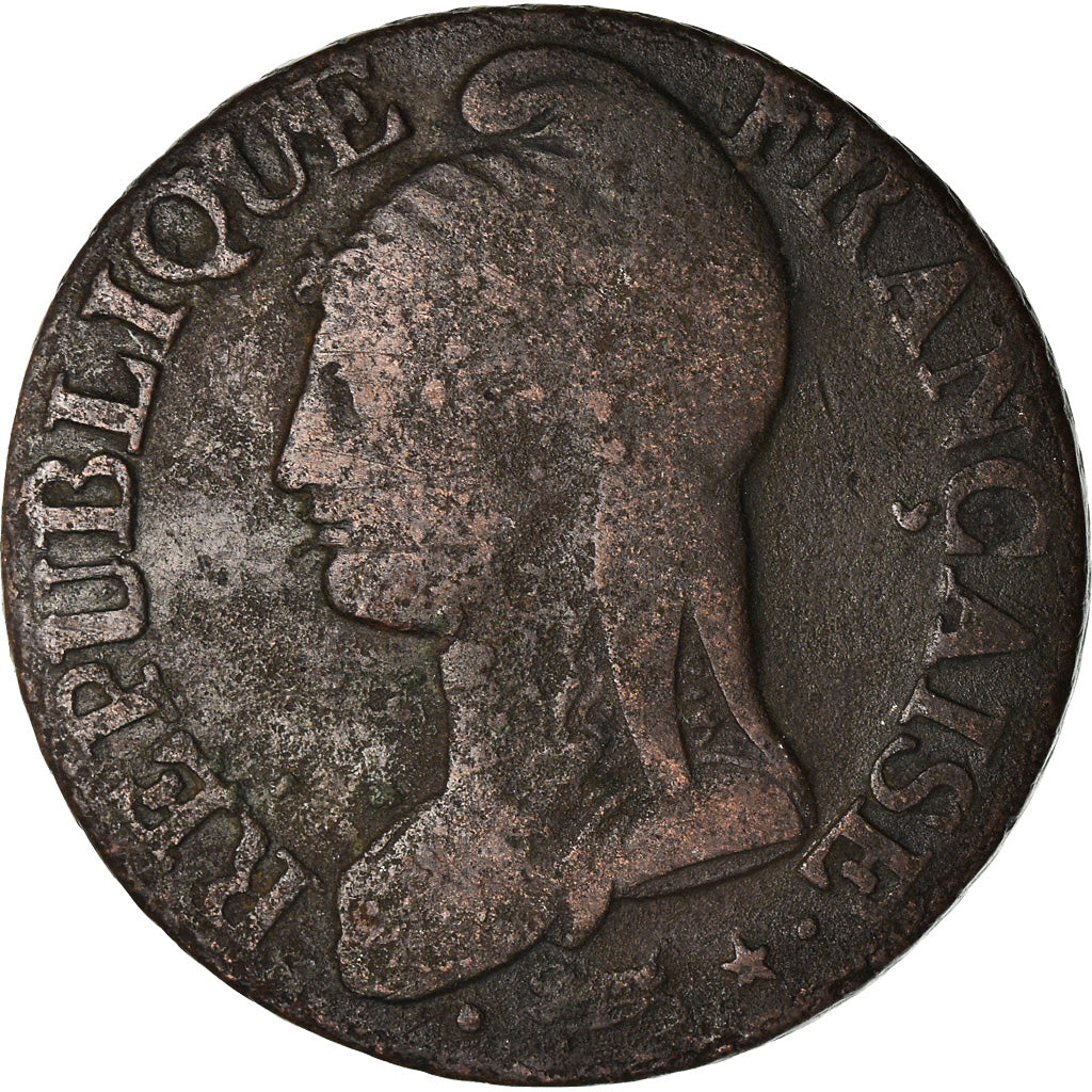 Moneda, Francia, Dupré, 5 Centimes, AN 8/5, Paris, BC+, Bronce, KM:640.1