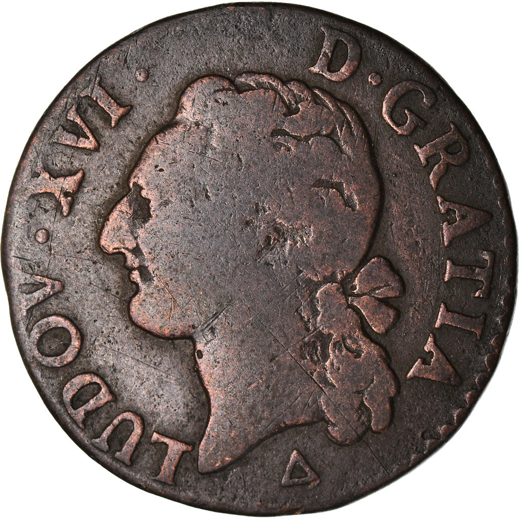 Münze, Frankreich, Louis XVI, 1/2 Sol ou 1/2 sou, 1/2 Sol, 1789, Orléans, S