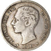 Moneta, Hiszpania, Alfonso XII, Peseta, 1876, Madrid, VF(30-35), Srebro, KM:672