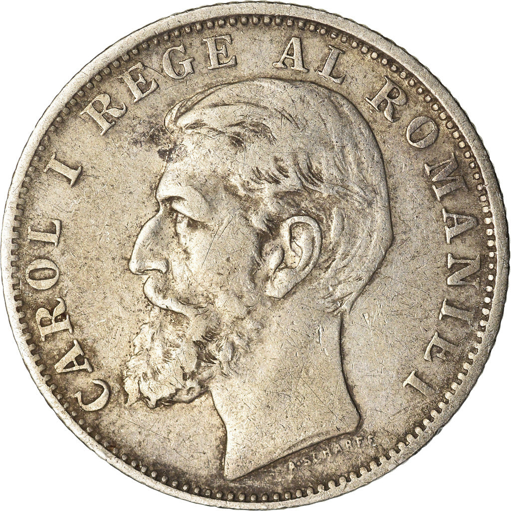 Moneta, Romania, Carol I, Leu, 1894, BB, Argento, KM:24