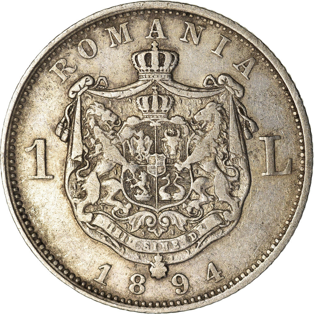 Moneta, Romania, Carol I, Leu, 1894, BB, Argento, KM:24