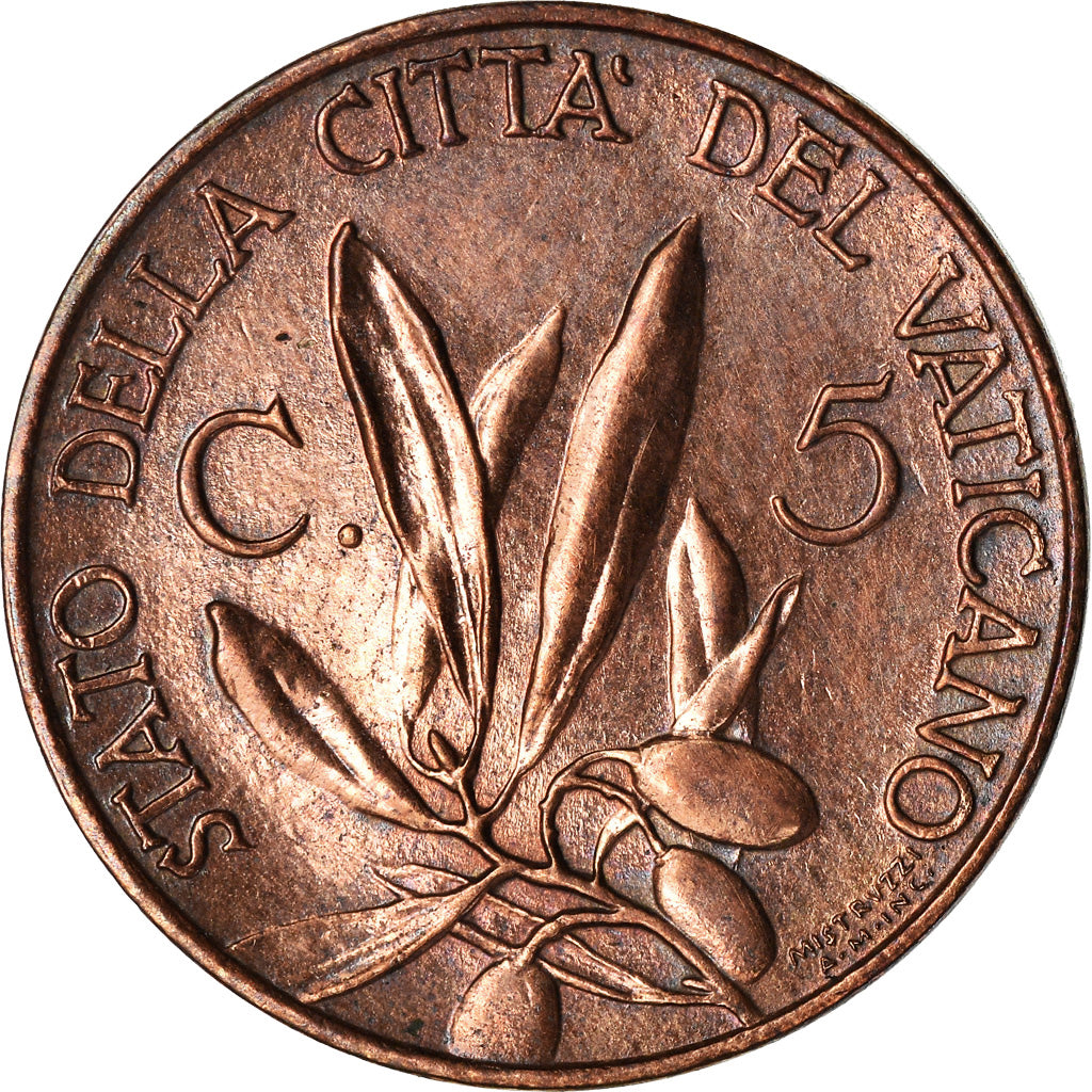 Moneta, CITTÀ DEL VATICANO, Pius XI, 5 Centesimi, 1932, Rome, BB+, Bronzo, KM:1