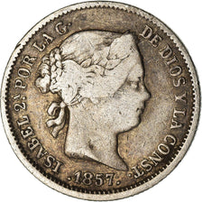 Monnaie, Espagne, Isabel II, Real, 1857, Madrid, TB+, Argent, KM:606.1