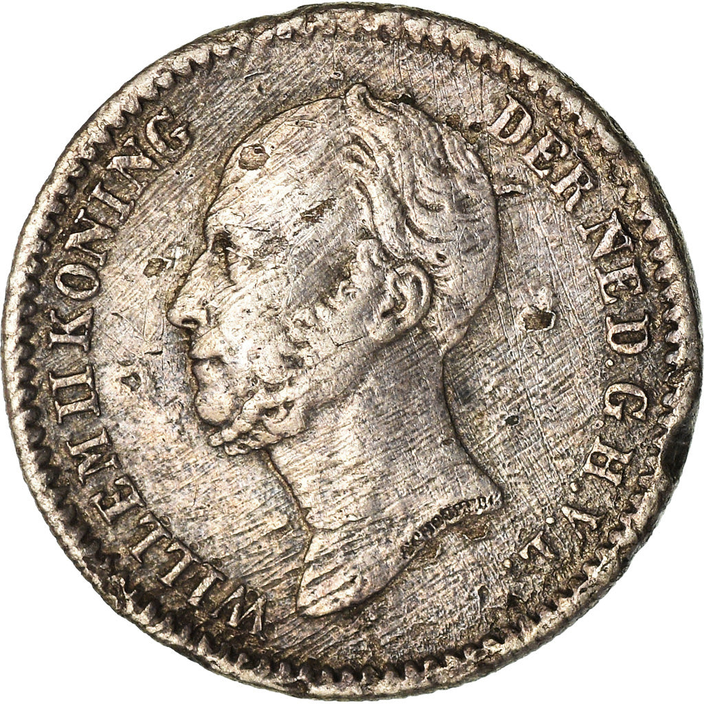 Moneta, Paesi Bassi, William II, 10 Cents, 1848, Utrecht, MB+, Argento, KM:75