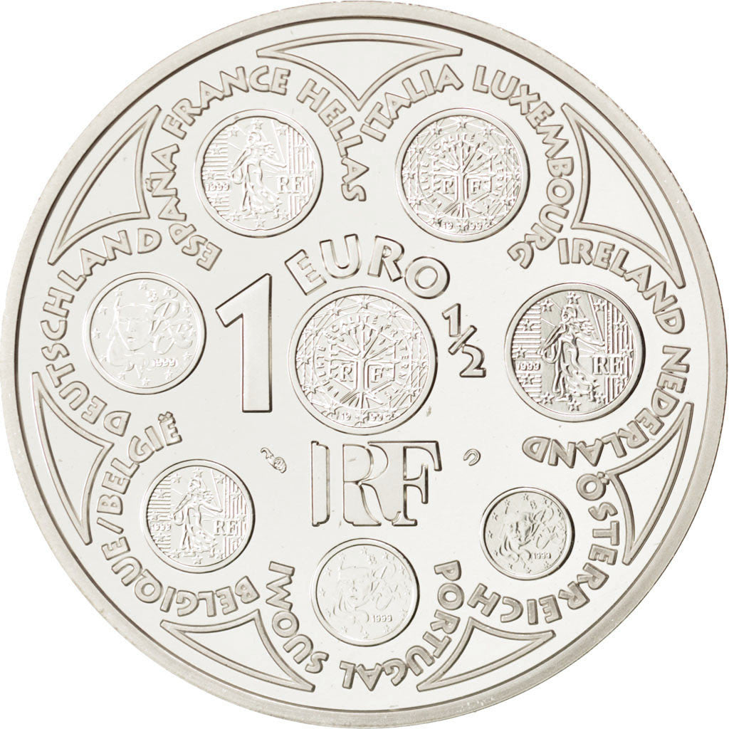 Coin, France, 1-1/2 Euro, 2002, MS(65-70), Silver, KM:1301