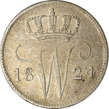 Moneta, Paesi Bassi, William I, 25 Cents, 1824, Brussels, BB, Argento, KM:48
