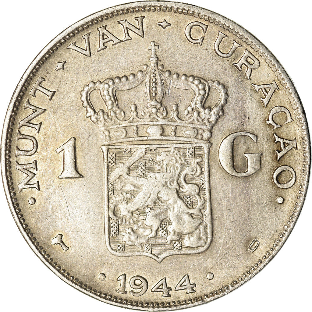 Moneta, Curaçao, Gulden, 1944, Denver, USA, BB, Argento, KM:45