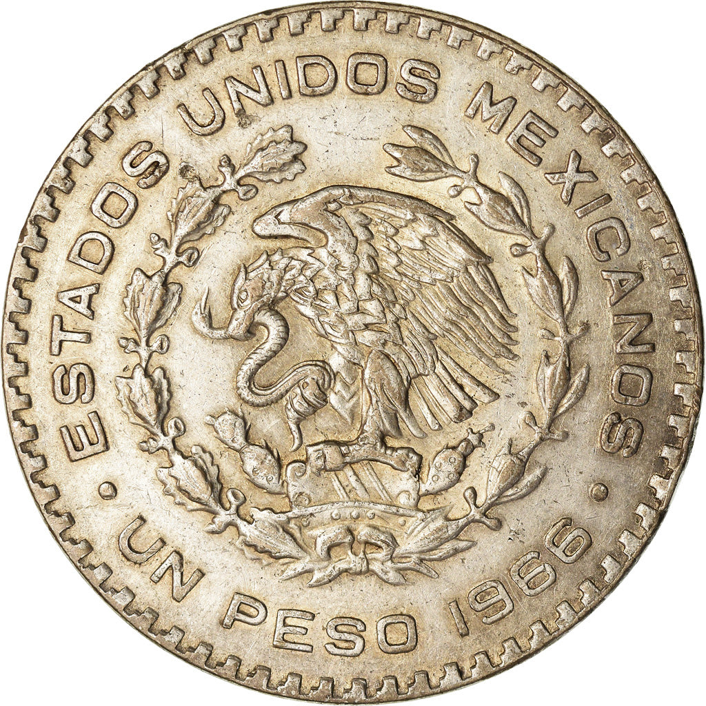 Monnaie, Mexique, Peso, 1966, Mexico City, TTB+, Argent, KM:459