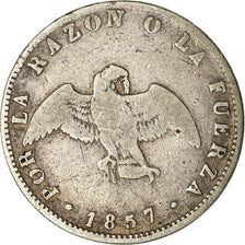 Münze, Chile, Decimo, 1857, Santiago, S, Silber, KM:124
