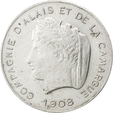 Coin, France, 10 Centimes, 1908, AU(55-58), Aluminium