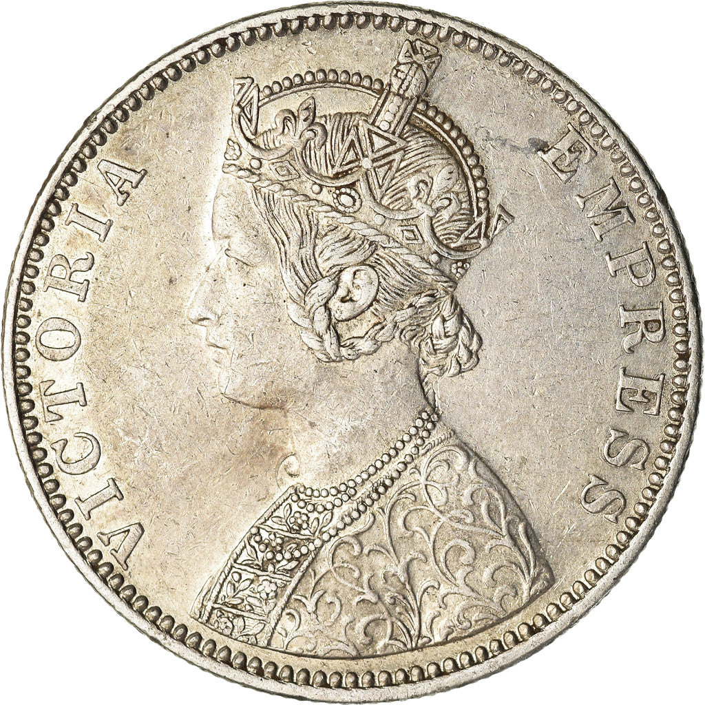 Moeda, ÍNDIA - BRITÂNICA, Victoria, Rupee, 1889, AU(50-53), Prata, KM:492