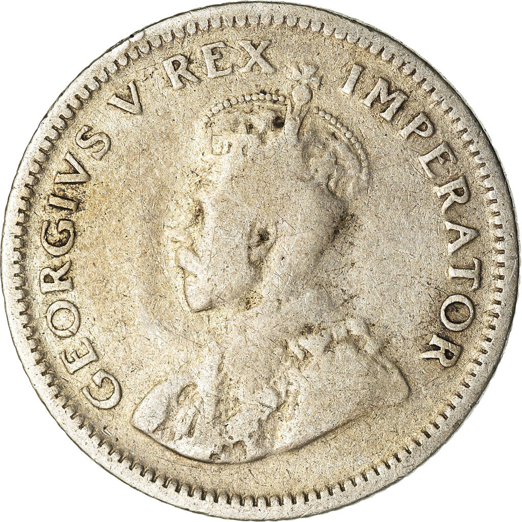 Moneta, Południowa Afryka, George V, 6 Pence, 1933, VF(30-35), Srebro, KM:16.2