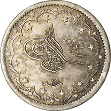 Moneta, Turchia, Abdul Mejid, 20 Kurush, 1855, Qustantiniyah, BB, Argento