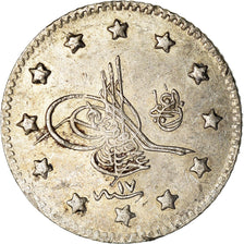 Moneda, Turquía, Abdul Mejid, Kurush, 1857/AH1255, Qustantiniyah, MBC, Plata